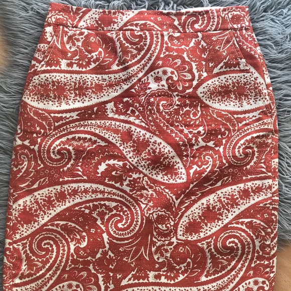 SALEš„ J. Crew Paisley Patterned Skirt - Picture 1 of 4